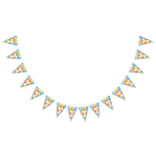 Birthday Balloons Banner Flags