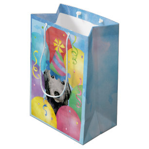 Birthday Balloons Bedlington Terrier Gift Bag