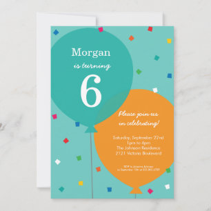 Birthday Balloons Birthday Invitations