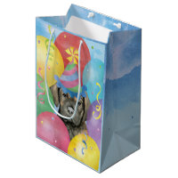 Birthday Balloons Cane Corso Medium Gift Bag