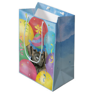 Birthday Balloons Cane Corso Medium Gift Bag