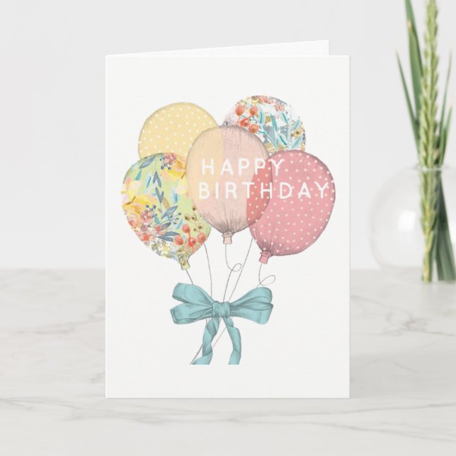Birthday Balloons Card (Front)