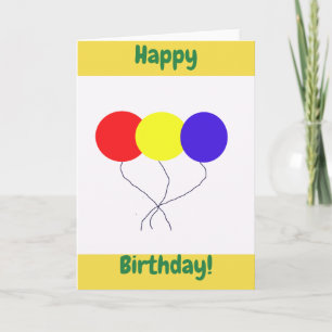 Birthday Balloons Card