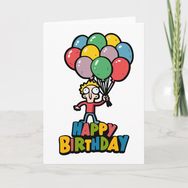 Birthday Balloons Card (Front)