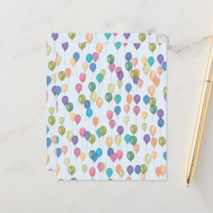 Birthday Balloons Colourful Scrapbook Paper