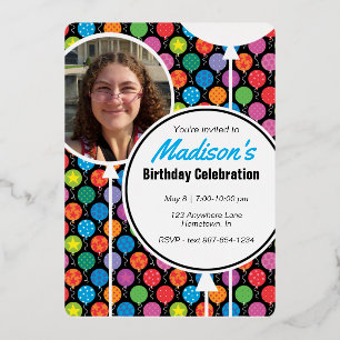 Birthday Balloons Custom Photo Name