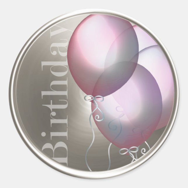 Birthday Balloons Envelope Seal (Front)