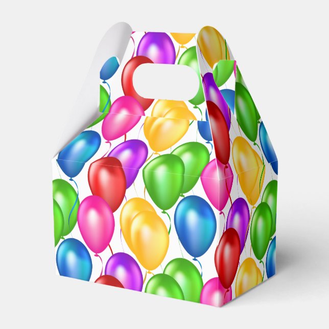 Birthday Balloons  Favour Box (Front Side)