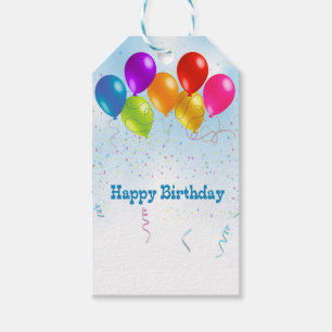 Birthday Balloons Gift Tags