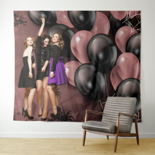 Birthday Balloons Gothic Party Backdrop Tapestry