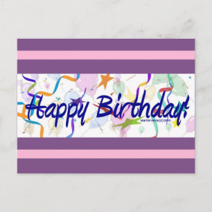 Birthday Balloons II Blue Beach Song™ Postcard