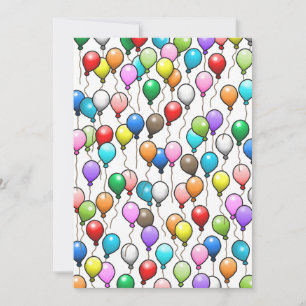 Birthday Balloons Invitation