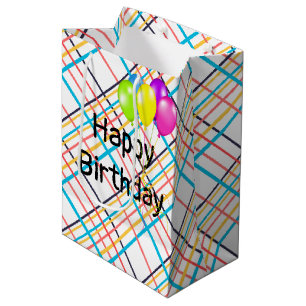 Birthday Balloons Medium Gift Bag