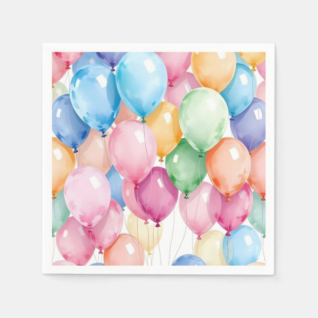 Birthday Balloons Napkin (Front)