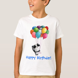Birthday Balloons Panda Bear T-Shirt