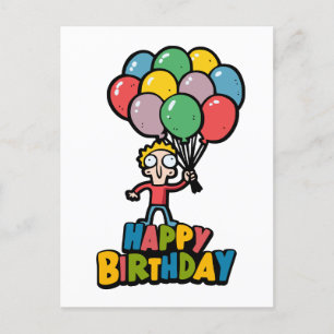 Birthday Balloons Postcard
