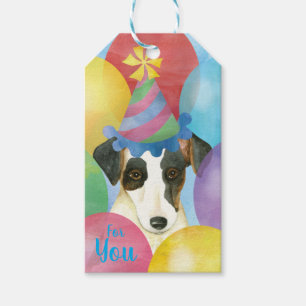 Birthday Balloons Smooth Fox Terrier Gift Tags