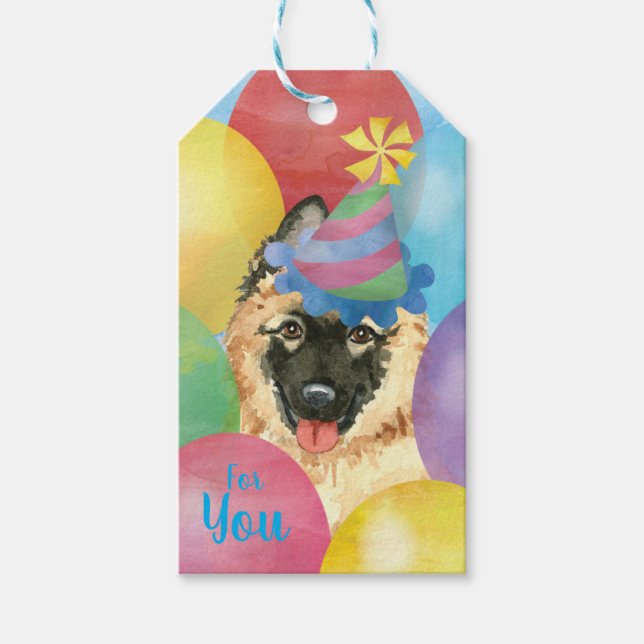 Birthday Balloons Tervuren Gift Tags (Front)