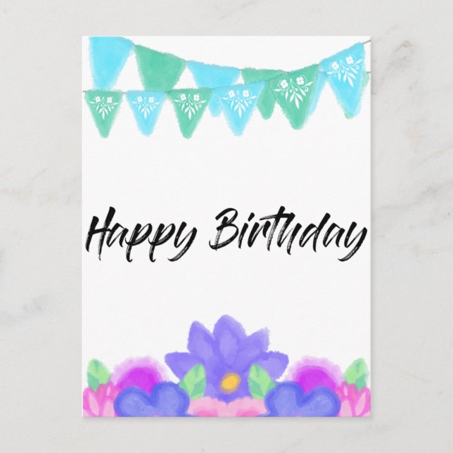 Birthday Banners Postcard (Front)