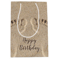 Birthday Bare Feet Footprints In Sand