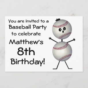 Birthday Baseball Party Invitation