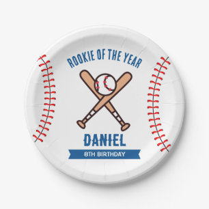 Birthday Baseball Party Paper Plate