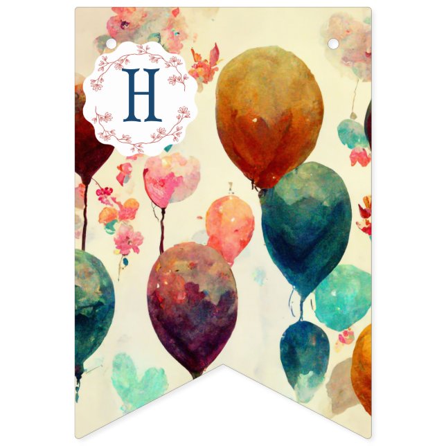 Birthday Bash Bonanza: Cheerful Bunting Flags  (Second Flag)