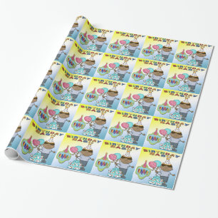 Birthday Bash Boy Birthday Wrapping Paper