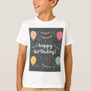 "Birthday Bash Celebration: Balloons and Confetti  T-Shirt