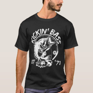 Birthday Bass Fisherman Born In 1971 Birth Year Ki T-Shirt