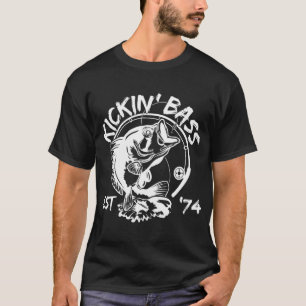 Birthday Bass Fisherman Born In 1974 Birth Year Ki T-Shirt