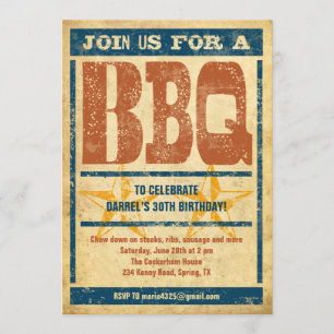 Birthday BBQ Invitations