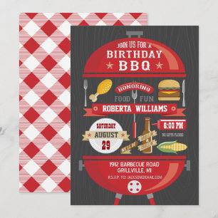 Birthday BBQ Party Invitation
