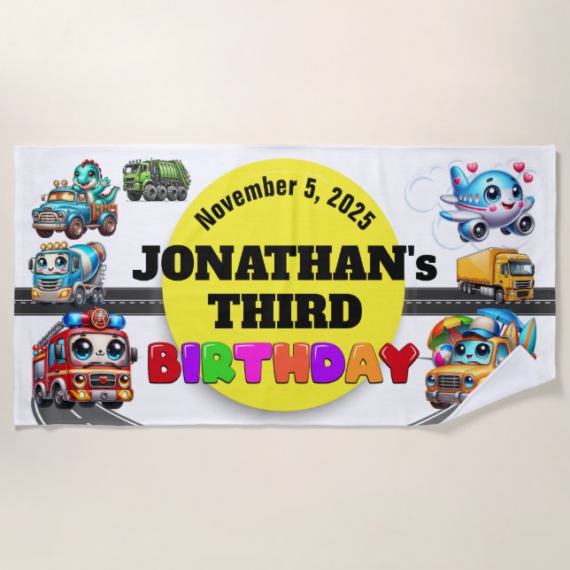 Birthday Beach Towel (Front)