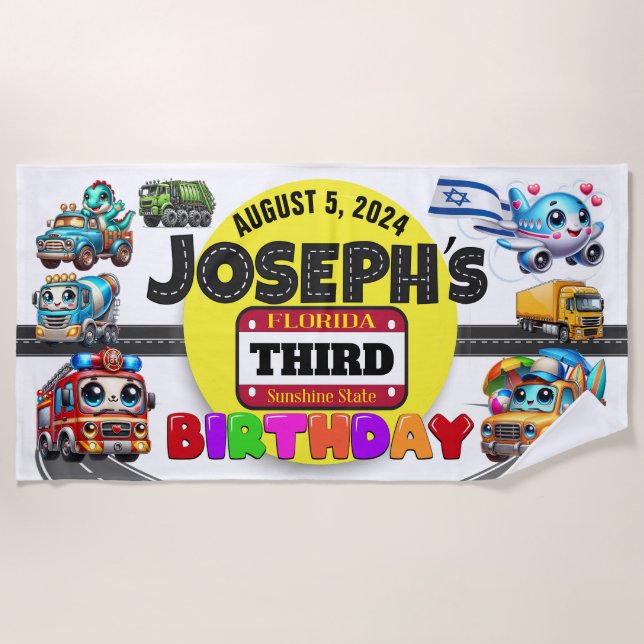 Birthday Beach Towel (Front)