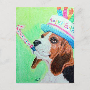 Birthday Beagle Postcard