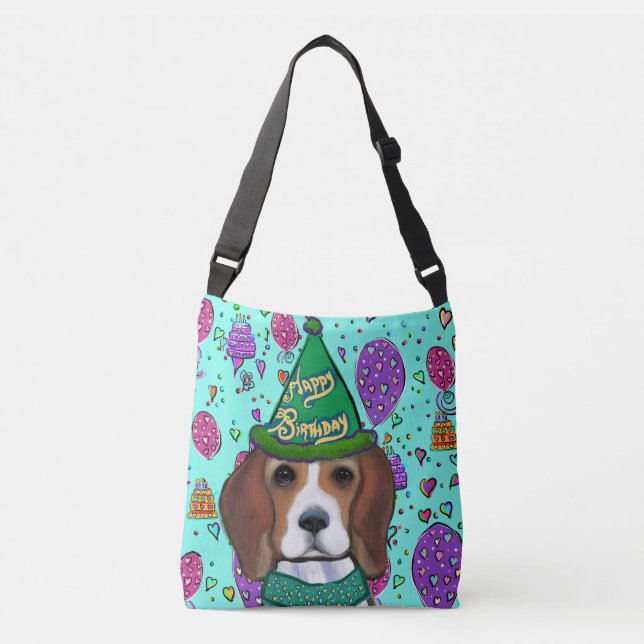 BIRTHDAY BEAGLES  CROSSBODY BAG (Front)