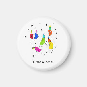 Birthday beans magnet, cute birthday magnet