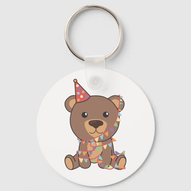 Birthday Bear For Children A Birthday Bear Keychai Key Ring (Front)