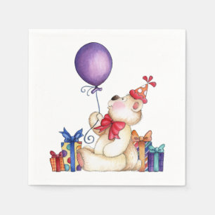 Birthday Bear Napkin