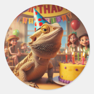 Birthday Beardie Sticker