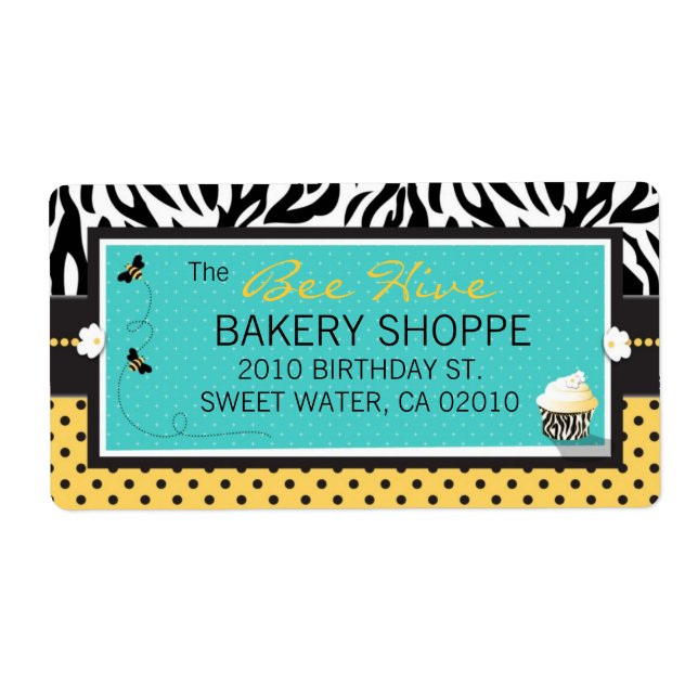 Birthday Bee Business Shipping Label (Front)