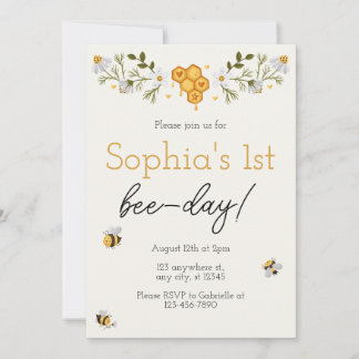 Birthday "Bee-Day" Invitation