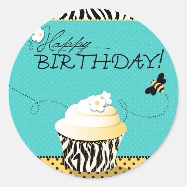 Birthday Bee Sticker (Front)