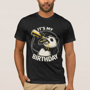Birthday Beer Chugging Panda T-Shirt