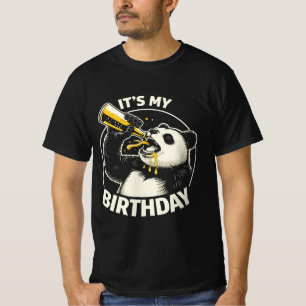 Birthday Beer Chugging Panda T-Shirt