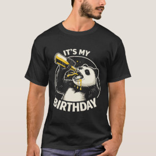Birthday Beer Chugging Panda T-Shirt