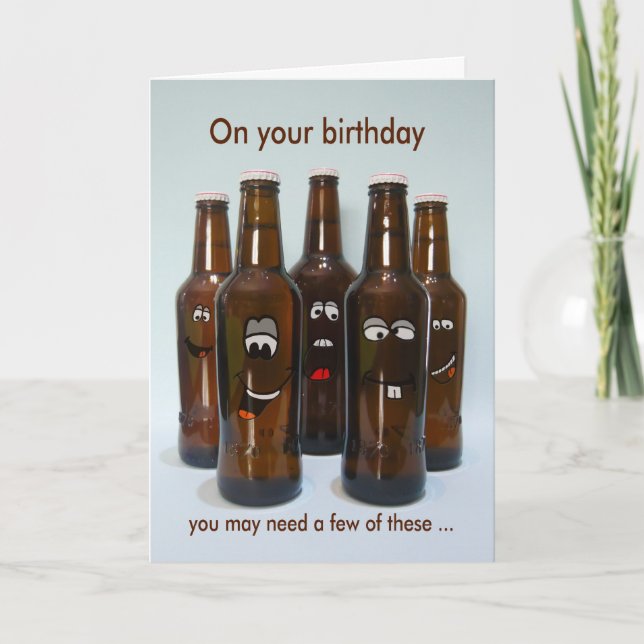 Birthday Beer Humour Getting Older Card (Front)