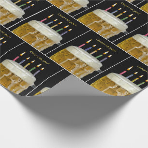 Birthday Beer Mug With Candles Wrapping Paper