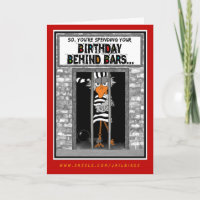 Birthday Behind Bars: Jailbird Birthday card